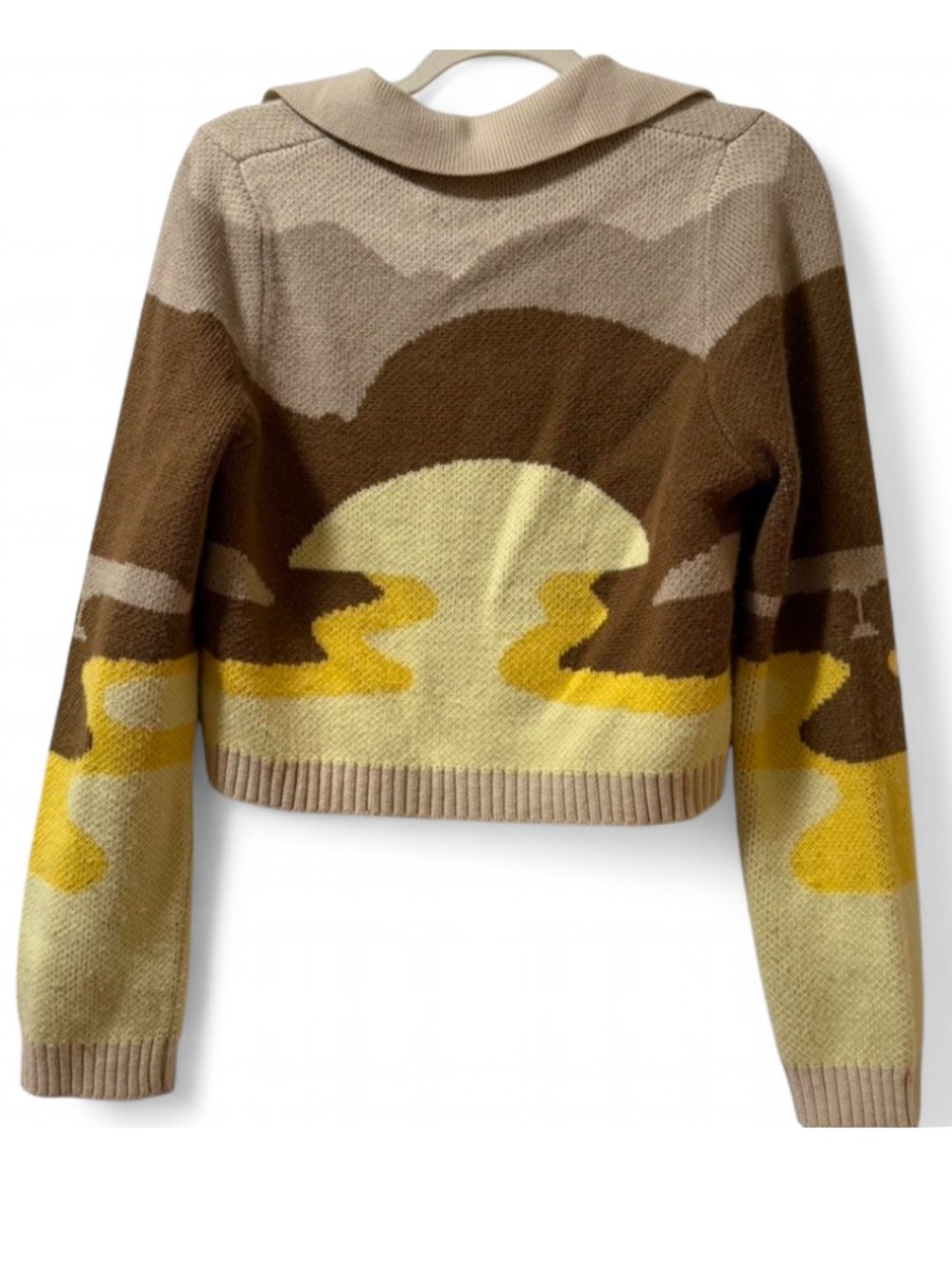 House of Sunny Dunes Tripper Cardigan Sunset Knit Cropped Size 6 XS S - Picture 6 of 6